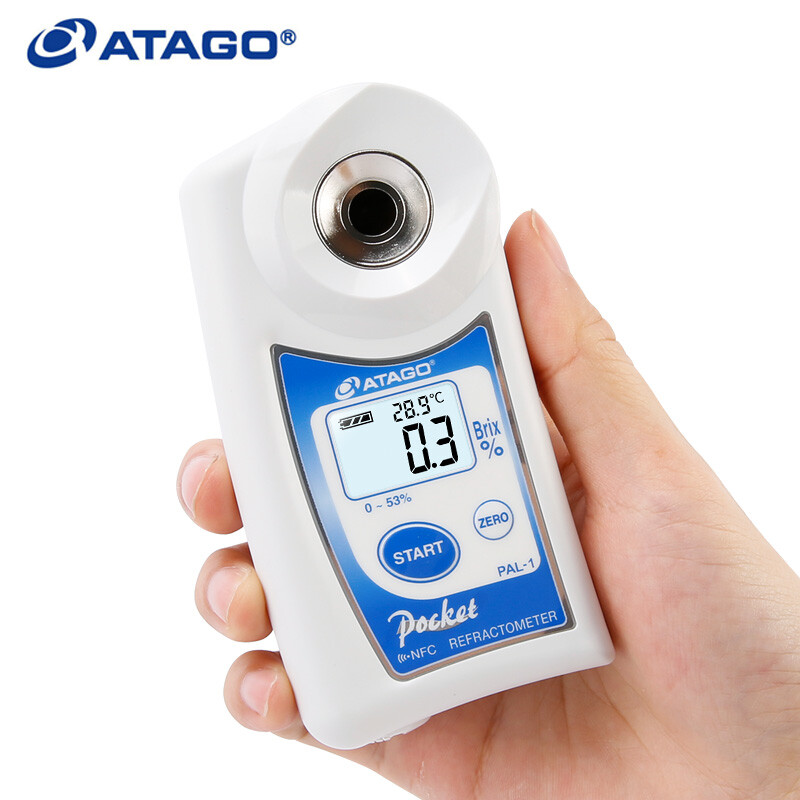 AITO Japanese fruit sugar meter high-precision sugar meter digital display sugar meter sweetness refractometer sugar content measuring instrument PAL-1 (range 0.0~53.0%)