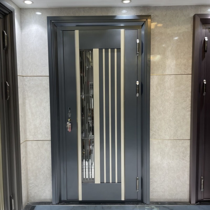 Qinkai 304 luxury stainless steel entrance door Korean door custom door high-end door light luxury explosion-proof door factory direct sales 304 stainless steel entrance door 1000*2300*280