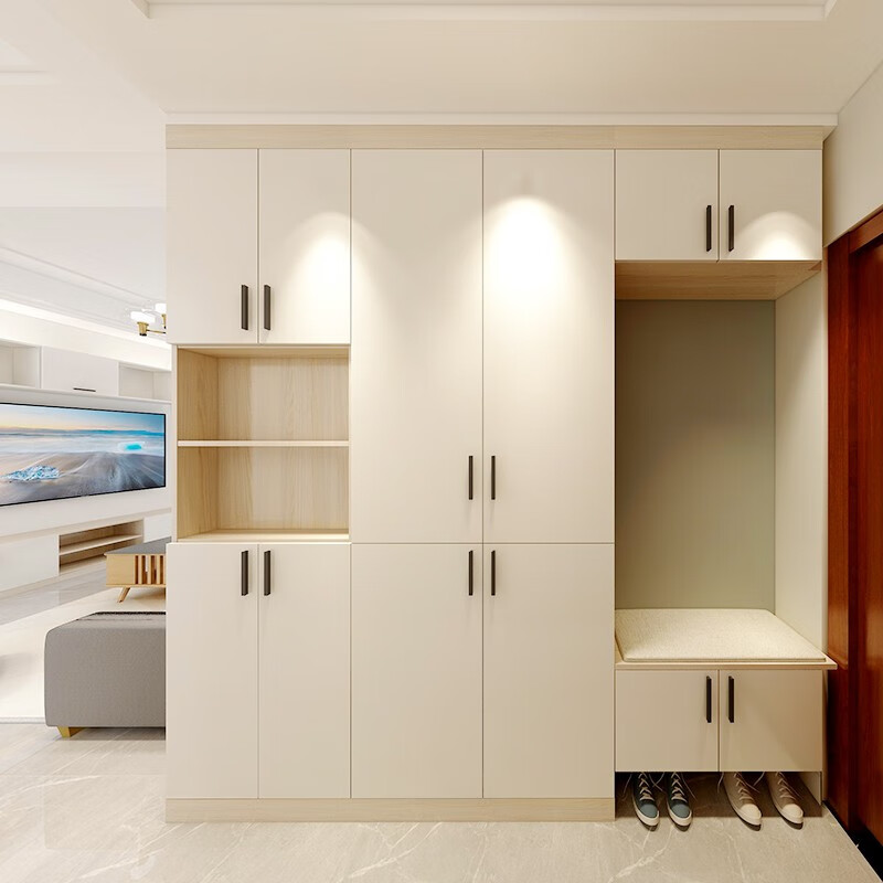 TUBAO TUBAO ecological board wardrobe 22 environmentally friendly easy-to-install custom wardrobe bedroom furniture set overall wardrobe customized 22 customized package (customized gold)