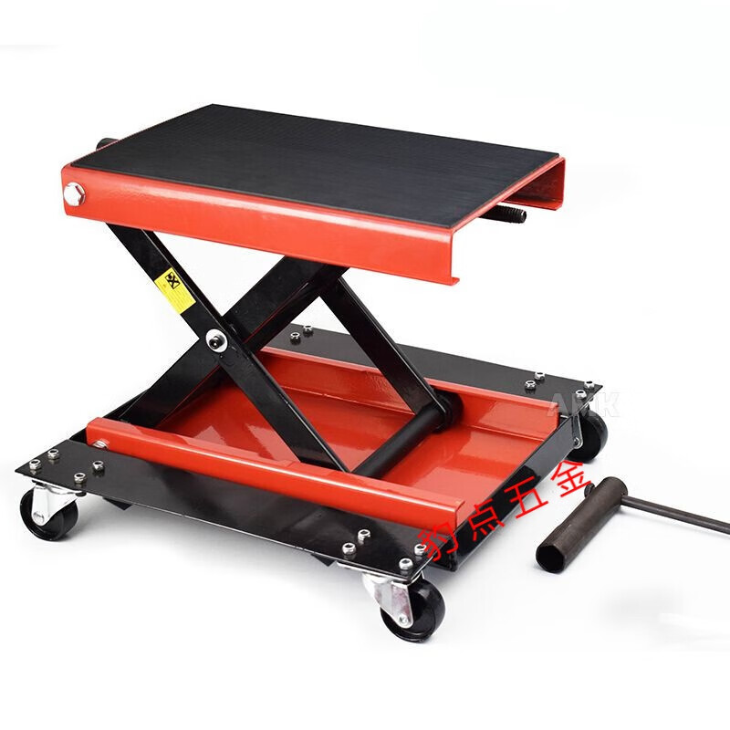 Frame heavy-duty vehicle jack table widened motorcycle lift hydraulic lift repair platform platform model - red version