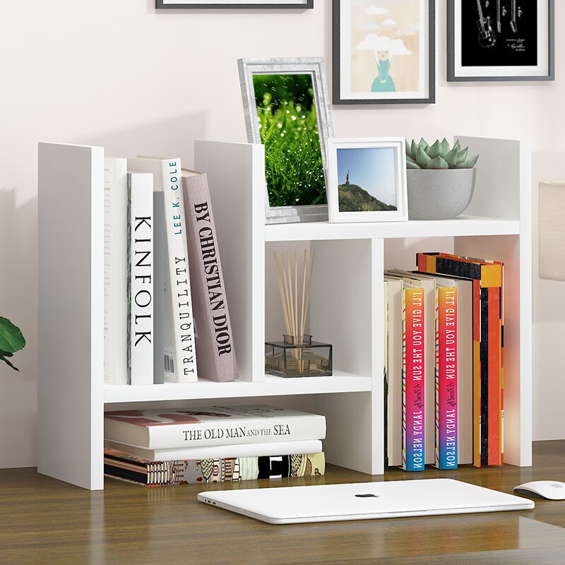 PULATA Desktop Bookshelf Telescopic Small Bookshelf Storage Storage Rack Free Combination ZWJ4005105