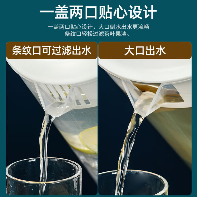 Chaosihui cold kettle large capacity kettle with scale cold kettle tea measuring barrel high temperature resistant plastic household milk tea shop kettle with lid + upgraded extra thick + 2000ml food grade pp5 1 pack