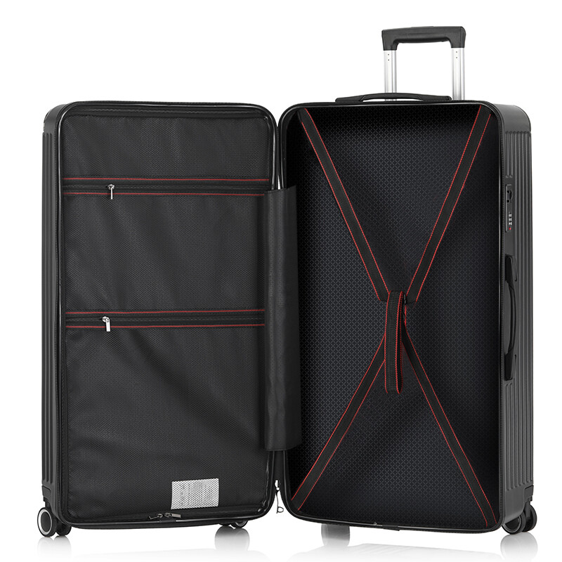 Fandia suitcase men's 32-inch large-capacity leather case oversized trolley case large-size women's suitcase password box black