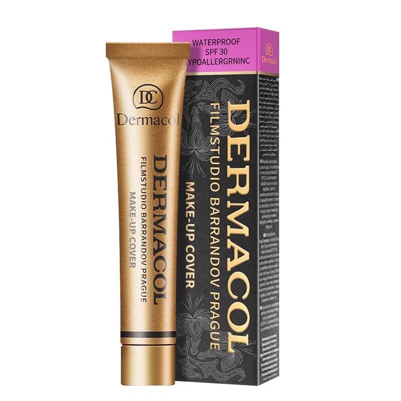 Damaco Concealer Covers Spots, Face Covers Acne Marks, Tattoos, Czech Small Gold Tube Foundation 210-Natural Color