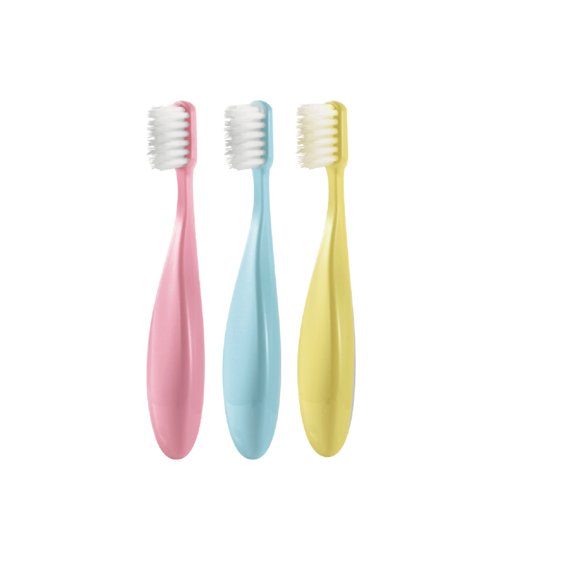 Ci Medical Japan imported fat handle wide head children's toothbrush soft bristles infant teeth 1-2-3-6 years old 3-pack
