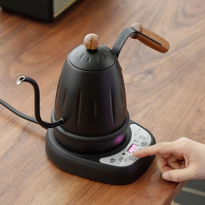 Empire Electric Narrow Mouth Pot Hand-brewed Coffee Intelligent Temperature Control Pot Stainless Steel Long Mouth Narrow Mouth Pot Multifunctional Coffee Brewing Pot Automatic Power Off Stainless Steel Color