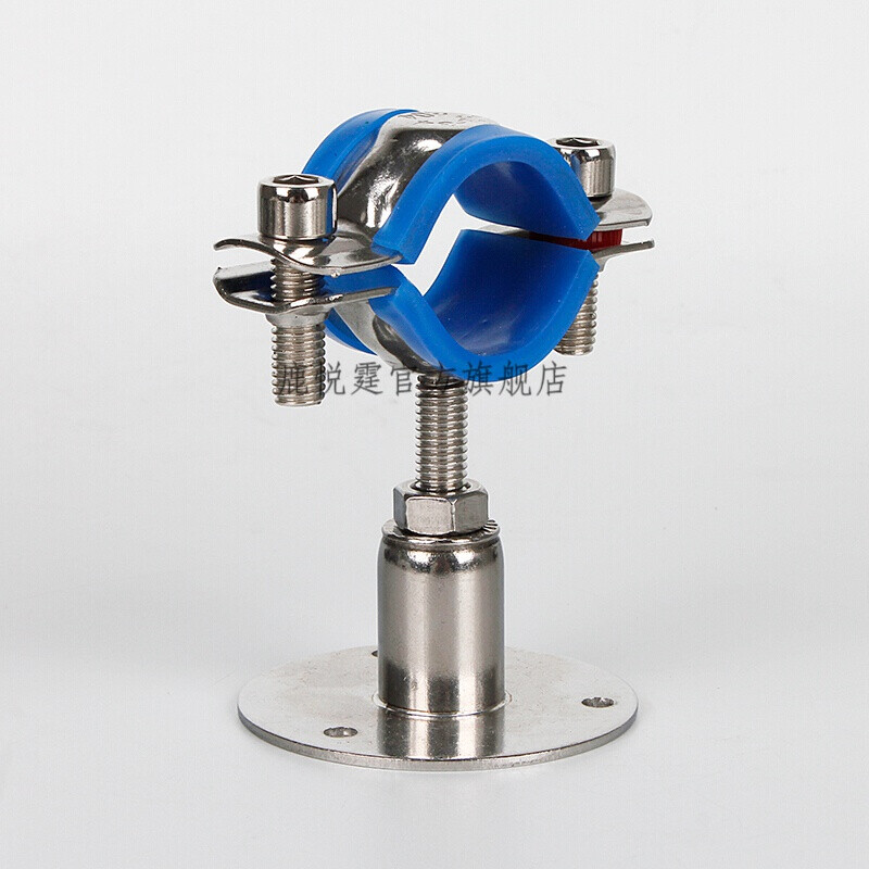 Lu Yueting 304 stainless steel fixed buckle hoop adjustable 30MM-50MM pipe bracket steel pipe clamp pipe clamp pipe hoop 25-27/adjustable 30-50MM with pad