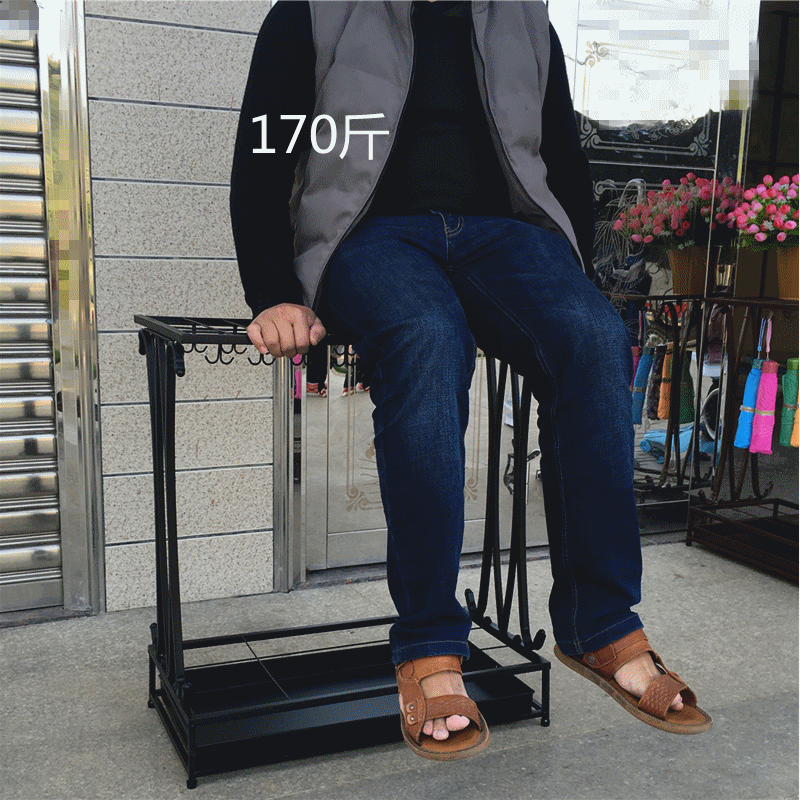 Umbrella stand hotel lobby floor-standing creative umbrella bucket iron umbrella storage rack hanging umbrella stand 36 holes 32 hooks bronze bold and enlarged