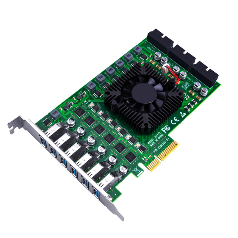 Pcie to usb3.2/3.1/3.0 expansion card 12 ports independent 6-channel usb adapter card pciex4x16 8 ports (rear 4 ports + 19Px2)