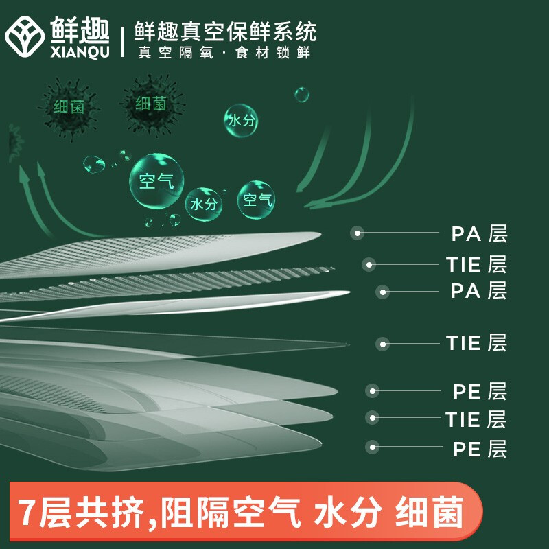 XIAN QU vacuum seal bag food grade 19 silk polka dot pattern vacuum fresh-keeping bag roast chicken and duck packaging bag 25*30cm (2 catties) 100 pieces