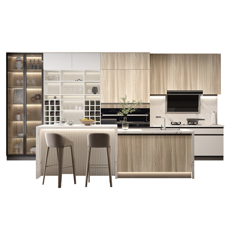 GOLDENHOME, integrated cabinets, customized cabinets, stove and cupboards, integrated cabinets, quartz countertops, kitchen cabinets, whole house customization, prepaid non-commodity price