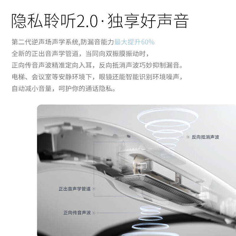 Huawei Smart Glasses 2nd Generation Smart Broadcasting Voice Portable Assistant 4th Generation Call Noise Reduction Open-back Earphone Stereo Fashion 4 Suitable for Harmony OS System MT33 Bright Black Square Half Frame - Interchangeable Myopia Lenses No Prescription Official Standard 丨 Free Gift Pack upon Order