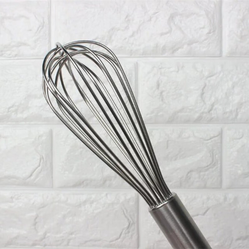 Taixige 304 stainless steel bold commercial manual egg beater baking 16-line egg whipping cream stirring stick large 14 inches total length approximately 35cm in diameter