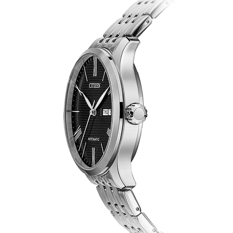 CITIZEN watch men's Japanese and Korean watch automatic mechanical day display steel belt business New Year gift NH8350-59E
