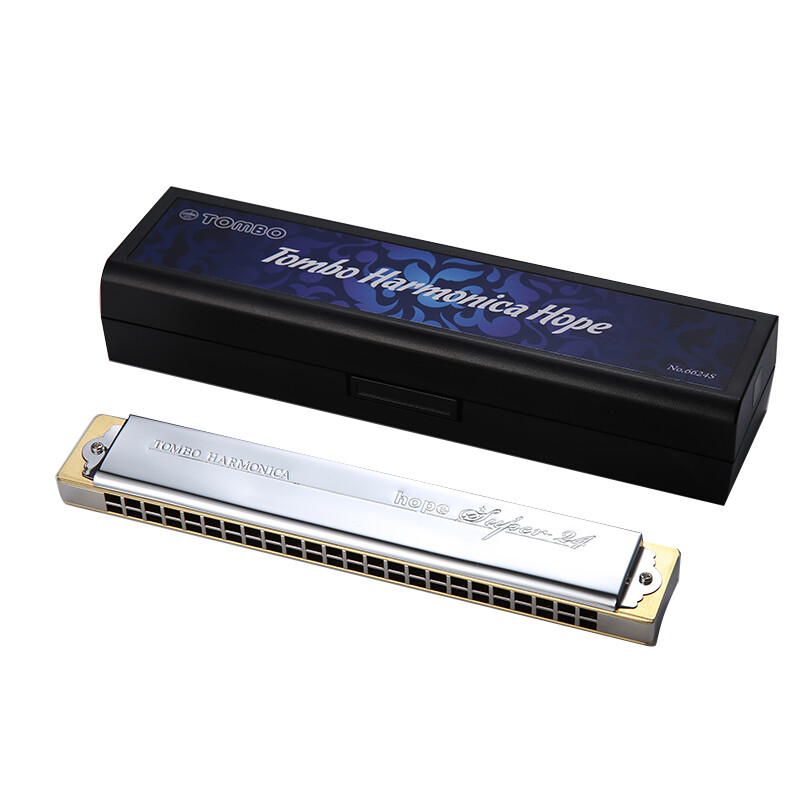 TOMBO TOMBO harmonica 6624S collection high-end all-metal copper lattice version 24-hole polyphonic harmonica professional performance #C key metal copper lattice version