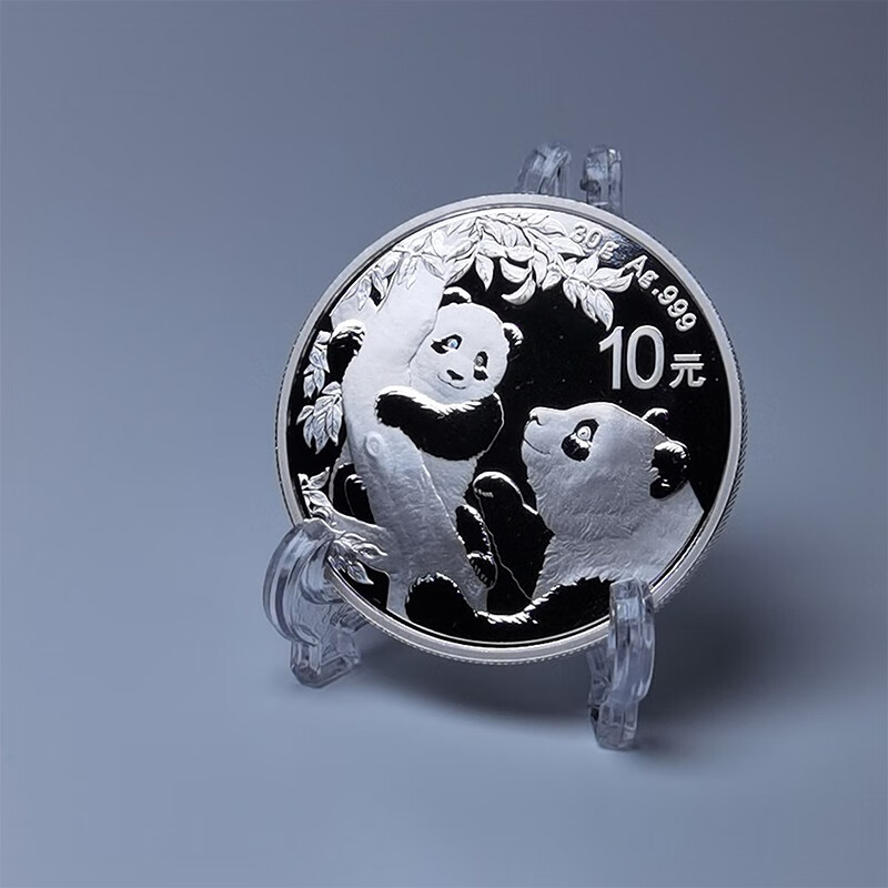 China Gold Coin 2021 Silver Panda Commemorative Coin 2021 Silver Panda Coin Brand New 30g Silver Coin Single with Red Box