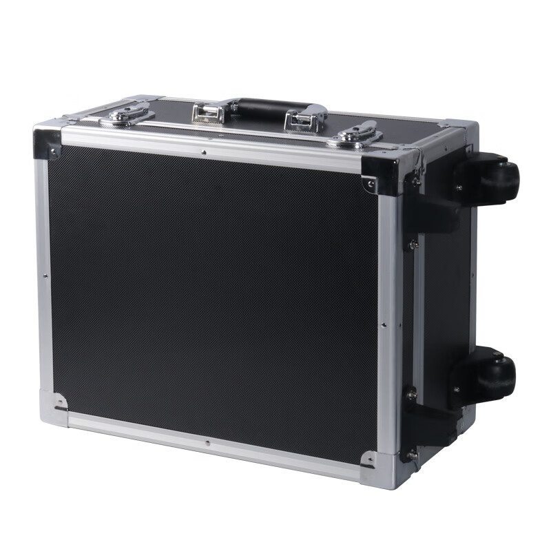 Chengjia (CHENGJIA) custom-made aviation aluminum alloy pull-rod tool box household instrument equipment hardware multi-functional large rounded corners 301 black + 2 partitions inside 42.5*33.