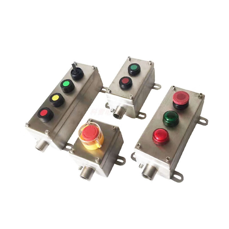 Stainless steel button box switch control box 304 material 1/2/3 button emergency stop distribution box operating column emergency stop one twist