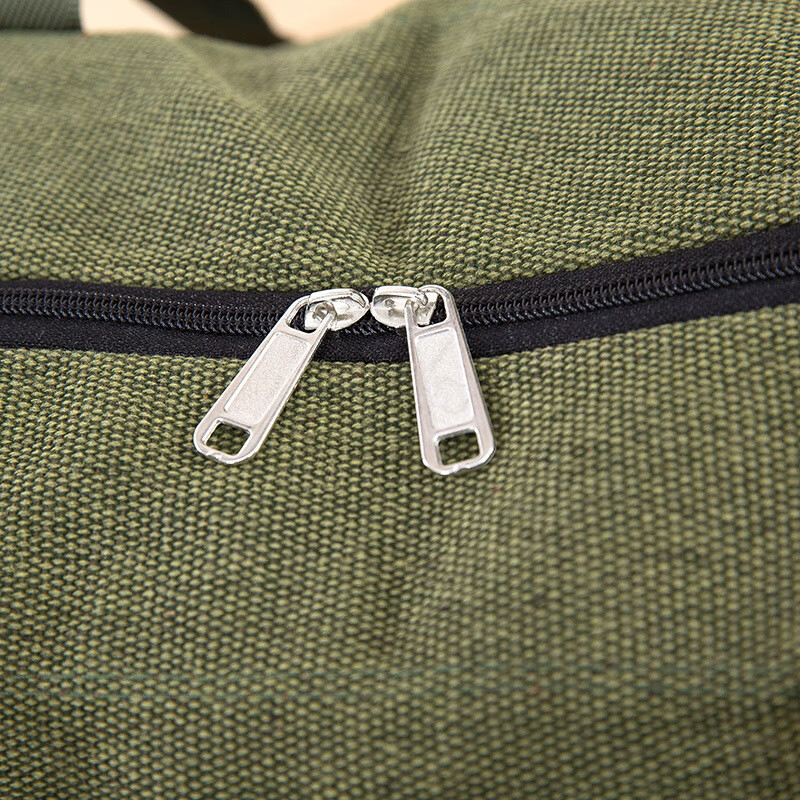 Chugexi canvas moving bag extra large thickened luggage packing bag quilt sundry storage bag dormitory extra large capacity bag extra large army green 85*25*50cm 1 piece