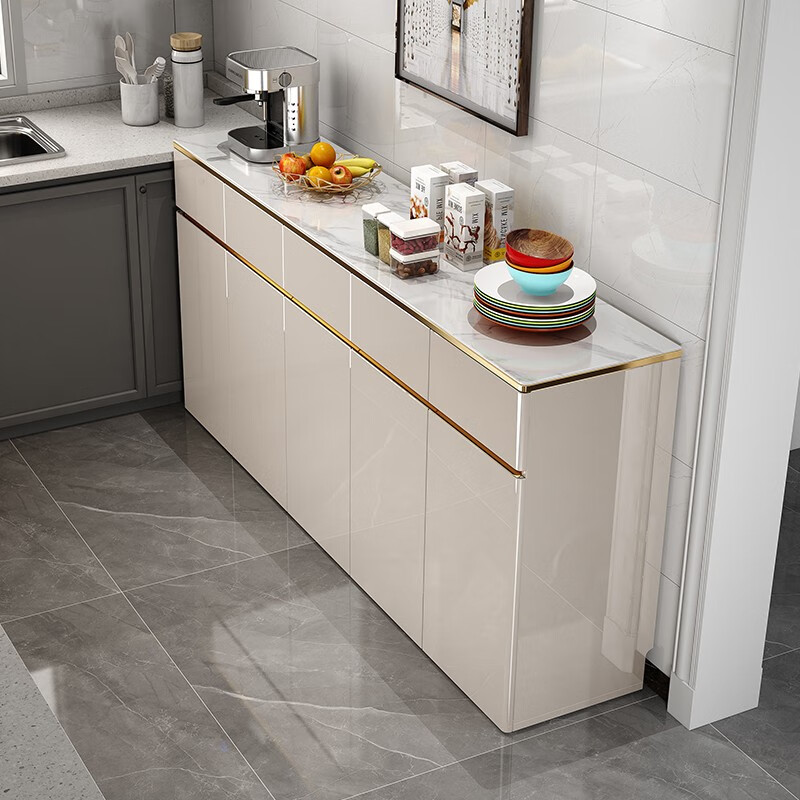 Zhixin Muwang light luxury paint sideboard integrated wall cabinet storage wine cabinet storage cabinet living room multi-functional tea cabinet cupboard