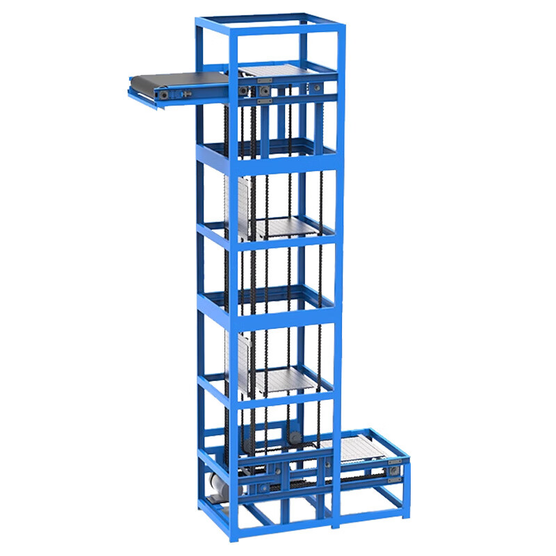 Guangkai reciprocating elevator vertical chain continuous lifting freight elevator cyclic reciprocating 1 ton 2 ton pallet elevator custom reciprocating elevator