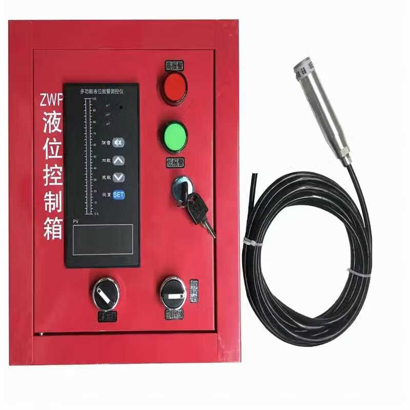 ZWP liquid level control box electronic liquid level water level display electronic liquid level alarm single and double control box digital single gray liquid level tank + 5 meter sensor