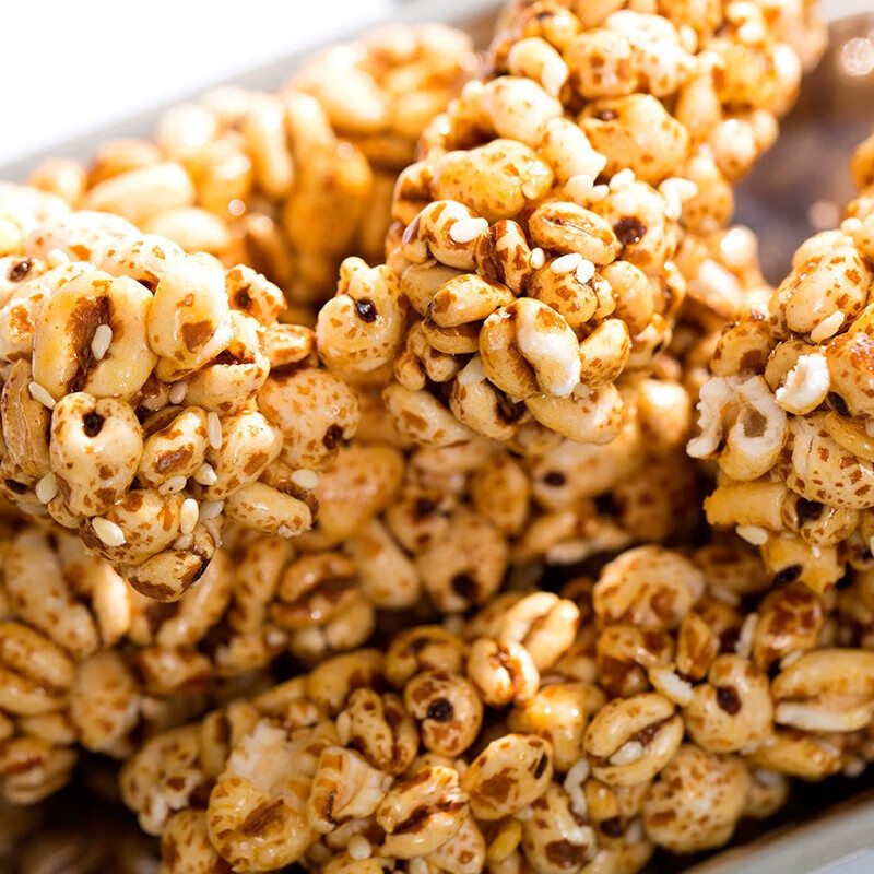 Mi Laotou Mitong highland barley bar sesame flavor 150g casual snack popcorn bar brown rice roll meal replacement energy bar