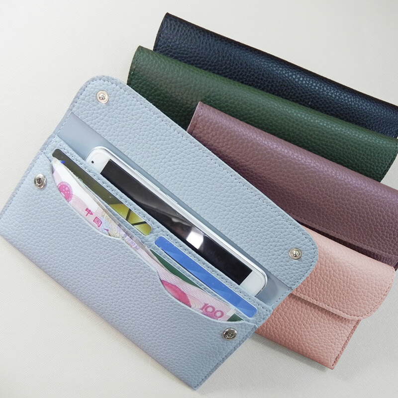 Kangaroo (KANGAROO) new women's bag women's long wallet women's fashion bag thin student wallet simple buckle card slot wallet pink