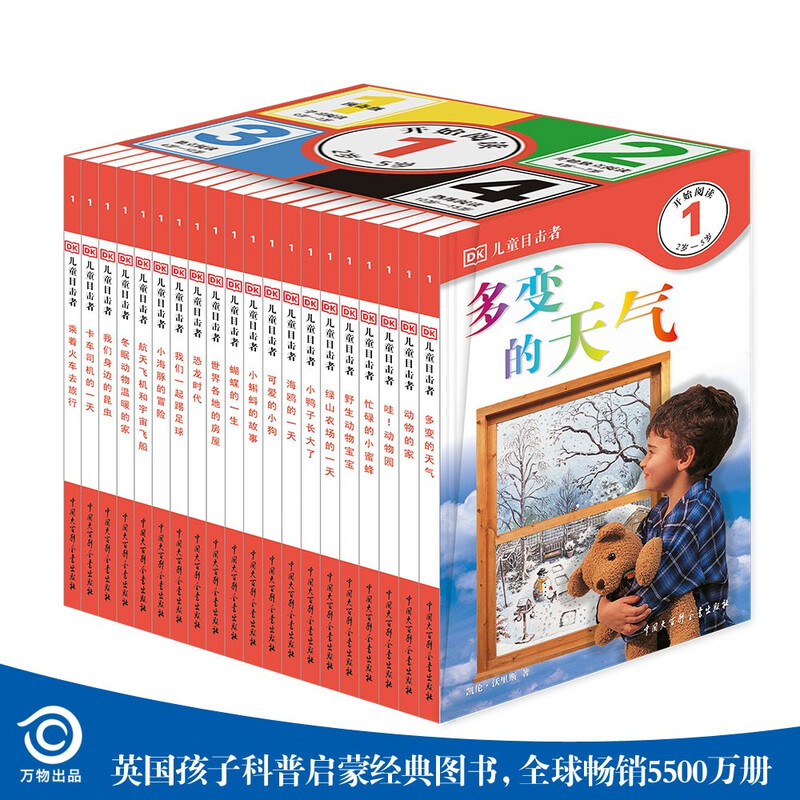 DK Children's Eyewitness Level 1, 20 volumes in total, children's enlightenment cognition, 2-5 year old baby reading, preparatory level English learning, parent-child reading picture book, high-definition real photos