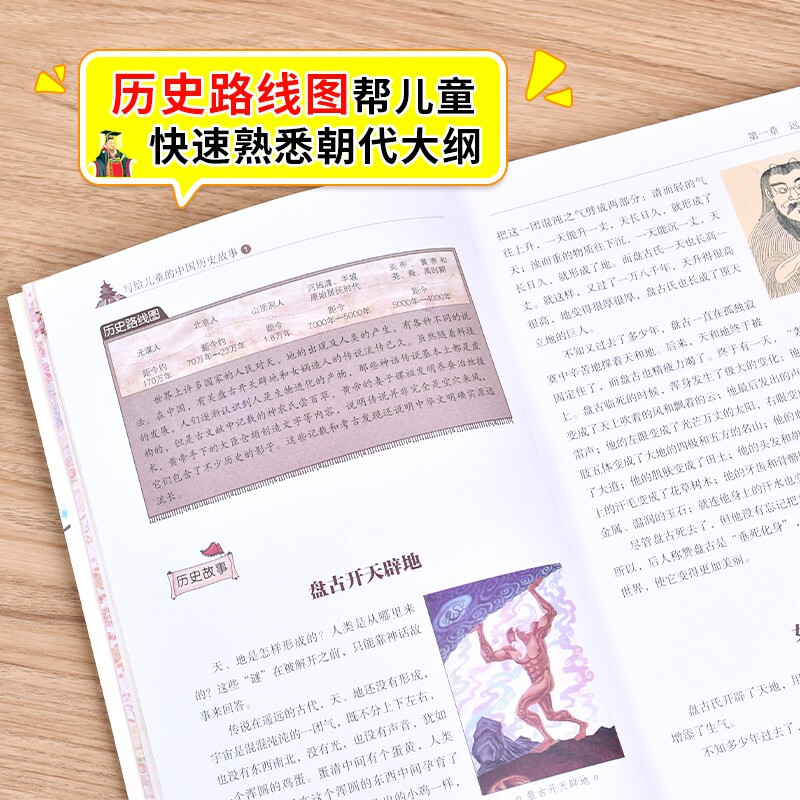 Chinese Historical Stories for Children (Colored Edition, 4 volumes in total) Recommended reading list of Chinese textbooks