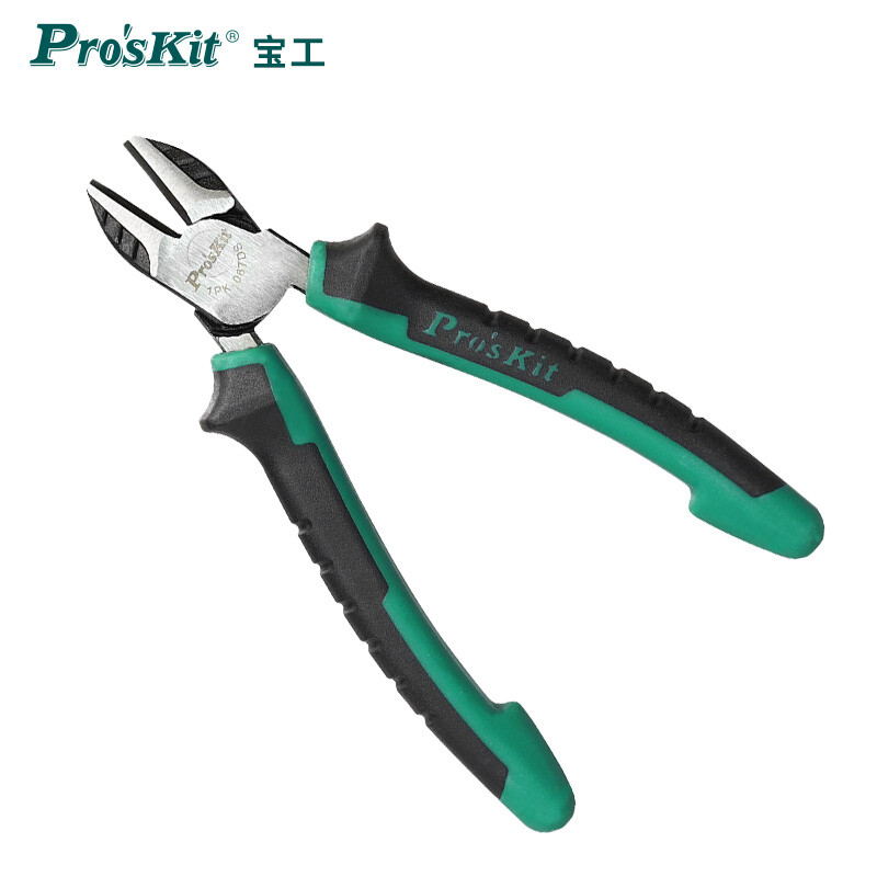 Baogong (Pro sKit) 1PK-067DS-CL two-color handle titanium eccentric labor-saving pliers diagonal pliers wire cutter 6 inches (165mm)