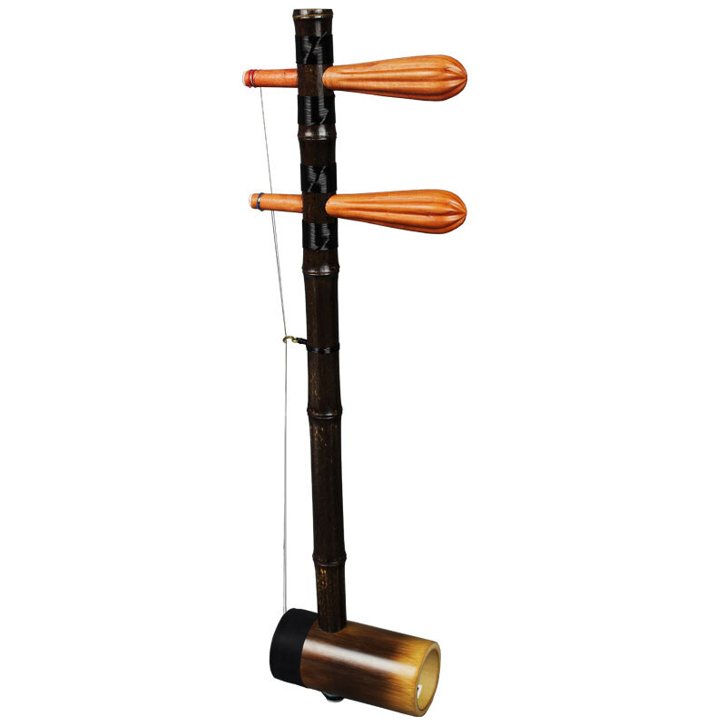 Made by Liu Menghu Liu Menghu's high-quality jujube wood axis purple bamboo Jinghu professional performance Xipi Erhuang examination Peking opera stringed Jinghu musical instrument leather and yellow dual-purpose configuration one