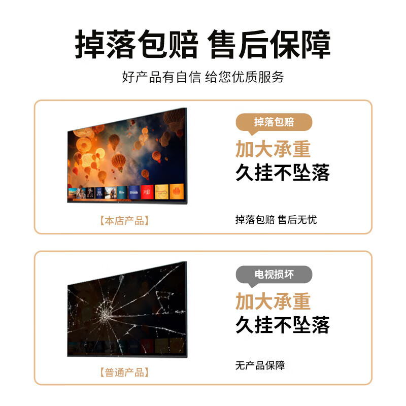 Jinying TV Telescopic Mount (32-75 inches) TV Bracket Wall Mounted Universal Telescopic Rotating TV Stand Xiaomi Hisense TCL Thunderbird Samsung Sony TV Stand