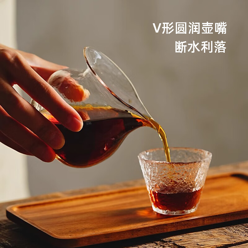 Chomu coffee sharing pot high borosilicate glass hanging ear hand-brewed coffee pot set American coffee utensils heat-resistant fair cup sharing pot 250ml