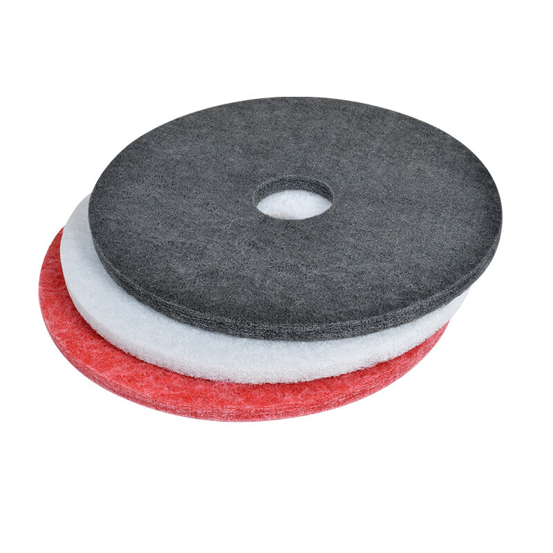 Baiyun Cleaning 17-inch scouring pad, marble polishing pad, waxing pad, floor scrubber cleaning pad, red 17-inch scouring pad (pack of 5)