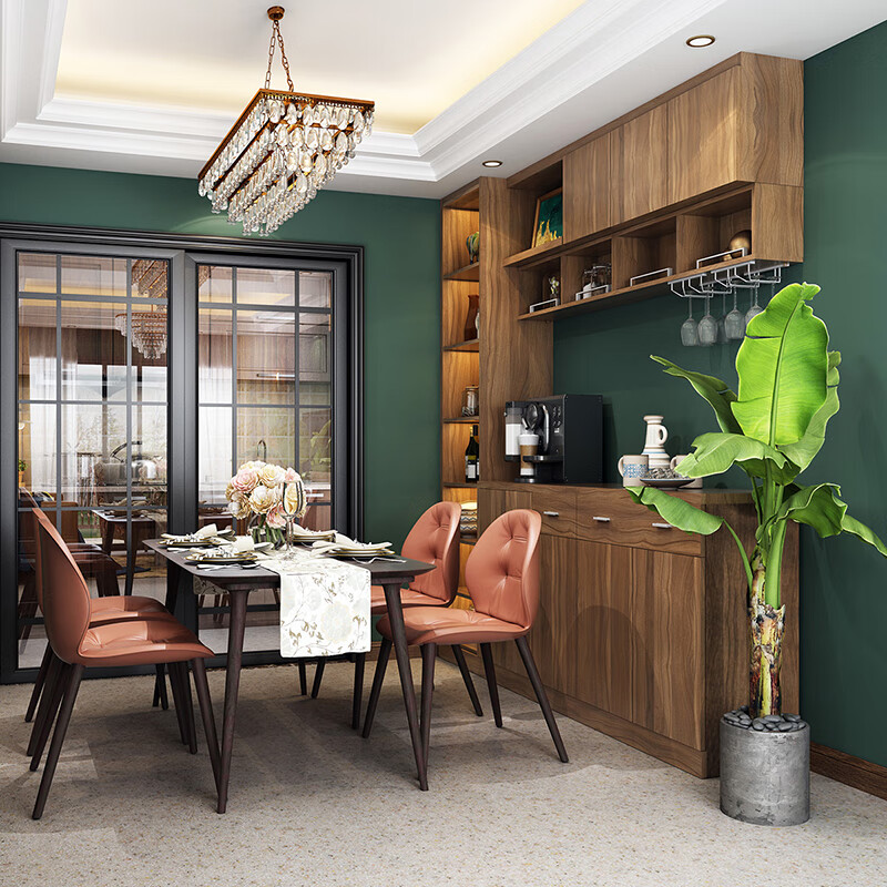 Sophia retro sideboard wine cabinet wall-mounted multi-functional storage economical entryway shoe cabinet American wooden red wine cabinet custom gold