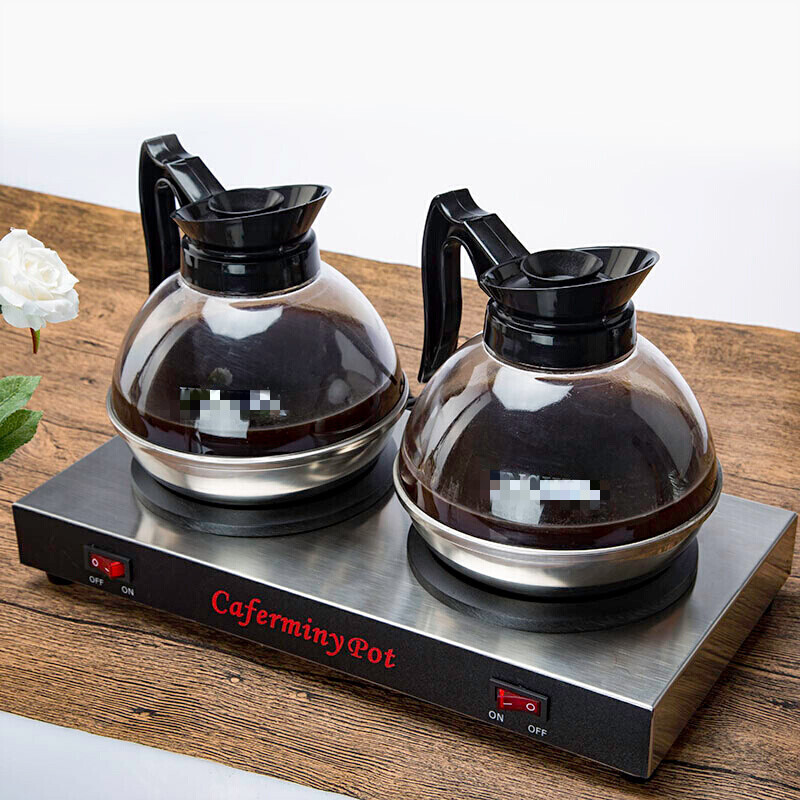 Fanyu Double Warm Coffee Insulation Stove Double-Head Coffee Pot Heating and Insulation Hotel Commercial Double-Head Heating and Insulation Stove Kettle American J Coffee Pot