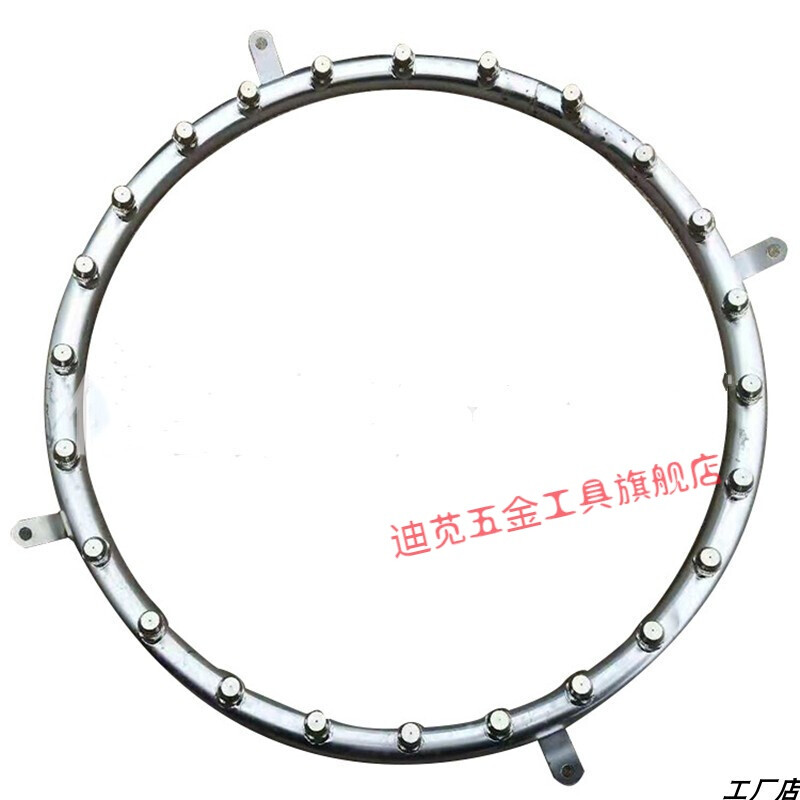 Sailotou manufacturer supplies water ring nozzles for gun machines. The water ring spray ring high-pressure water ring spray model supports customization. The outer diameter of the 6-head nozzle is 25 cm.