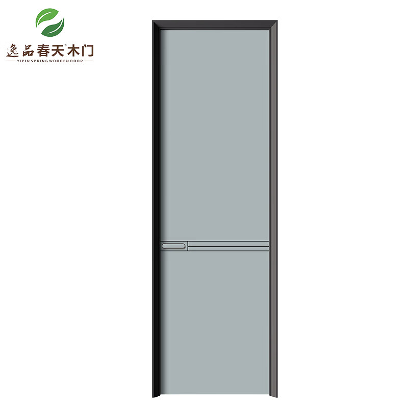 Yipin Spring Wooden Door Bedroom Door Room Door Kitchen Door Paint-Free Door Solid Wood Composite Environmentally Friendly Door High-end Customized Door 23TT06 Spring No. 1 + Morandi Agate Black