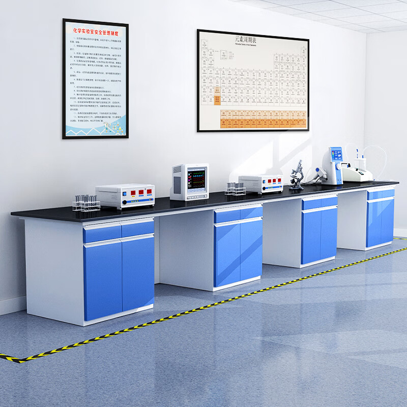 Corini laboratory workbench, all-steel experimental side table, 3500*750*800mm solid psychological plate experimental table, acid-alkali-resistant, high-temperature operating table, supports customization and can be customized