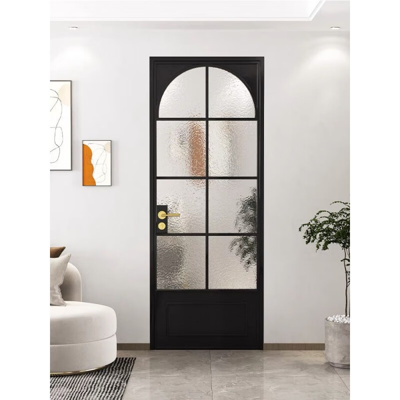 Qinkai French retro old iron door bathroom door glass door minimalist flat door toilet door box door shop door customization style 1 size customization contact customer service