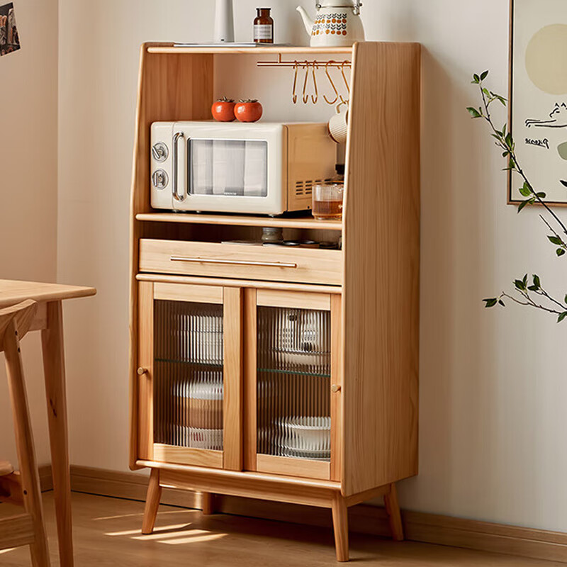 Xihao (XIHAO) sideboard solid wood tea cabinet dining table cabinet wall cabinet living room storage cabinet wall cabinet storage cabinet home wine cabinet solid wood color 70cm shipped ready-delivered to home