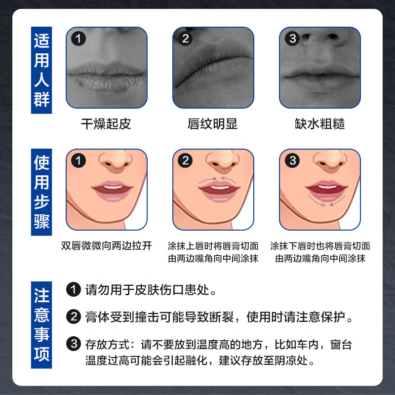 Mentholatum men's lip balm 3.5g moisturizing, soothing, hydrating, anti-drying and peeling, winter gift for boys