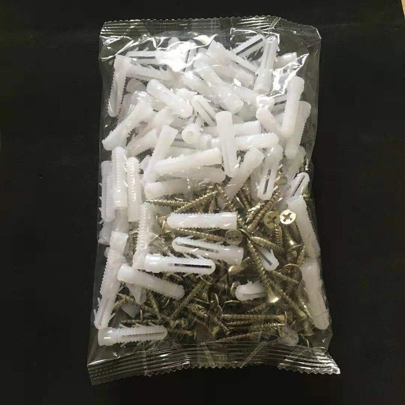 Shijun Expansion tube screws 100 pcs each Green plastic expansion tube expansion plug expansion plug wall plug rubber plug rubber plug 6mm white screw expansion tube 100 pcs each
