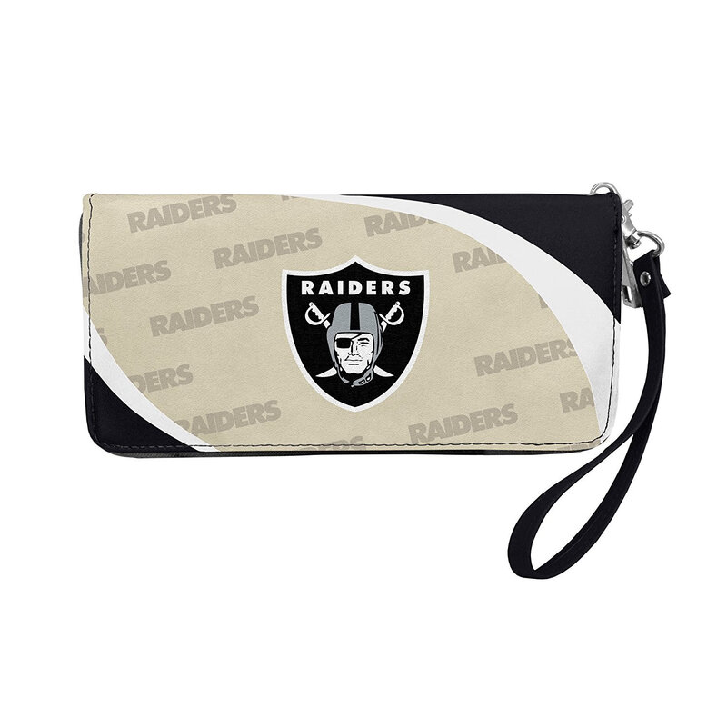 Littlearth NFL Women's Curve Zipper Wallet 8 Card Slots 2.54cm Lightweight Sports Style