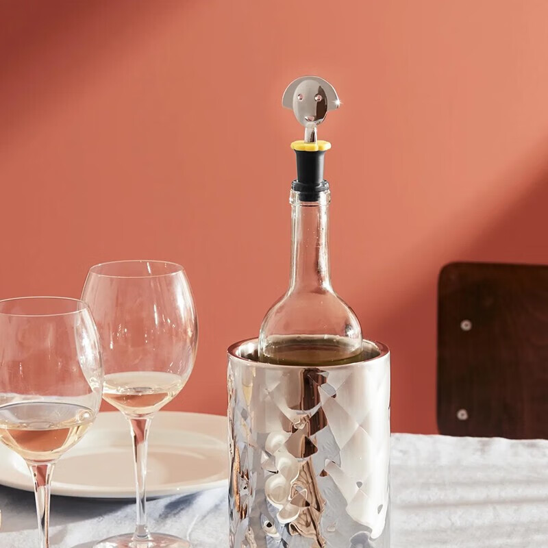 Alessi Italy imported Anna wine bottle stopper sealed dustproof fresh-keeping creative home cute champagne wine stopper black