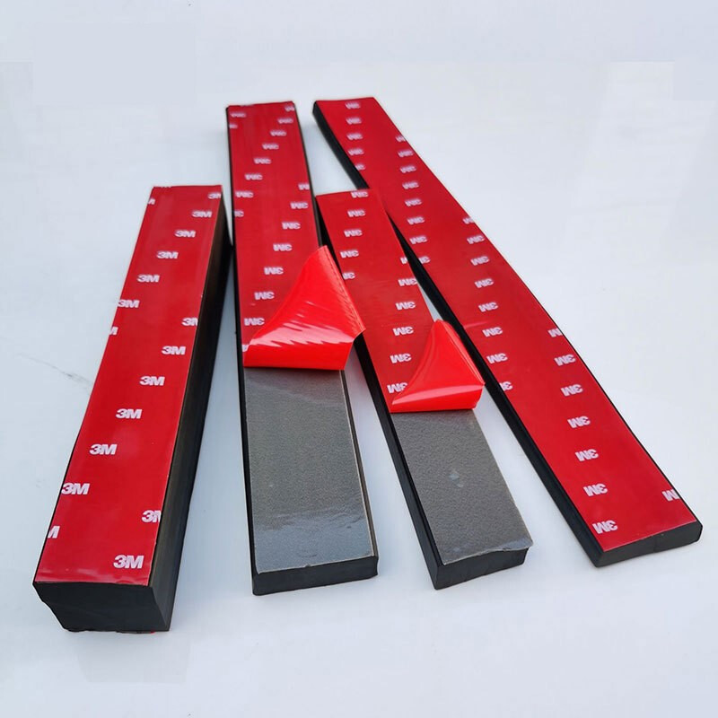 Yili Weizhen self-adhesive rubber strip flat strip solid rubber sealing strip glass shock-absorbing buffer strip anti-slip rubber gasket waterproof wear-resistant and pressure-resistant Thickness 3mm * width 15mm Price per meter