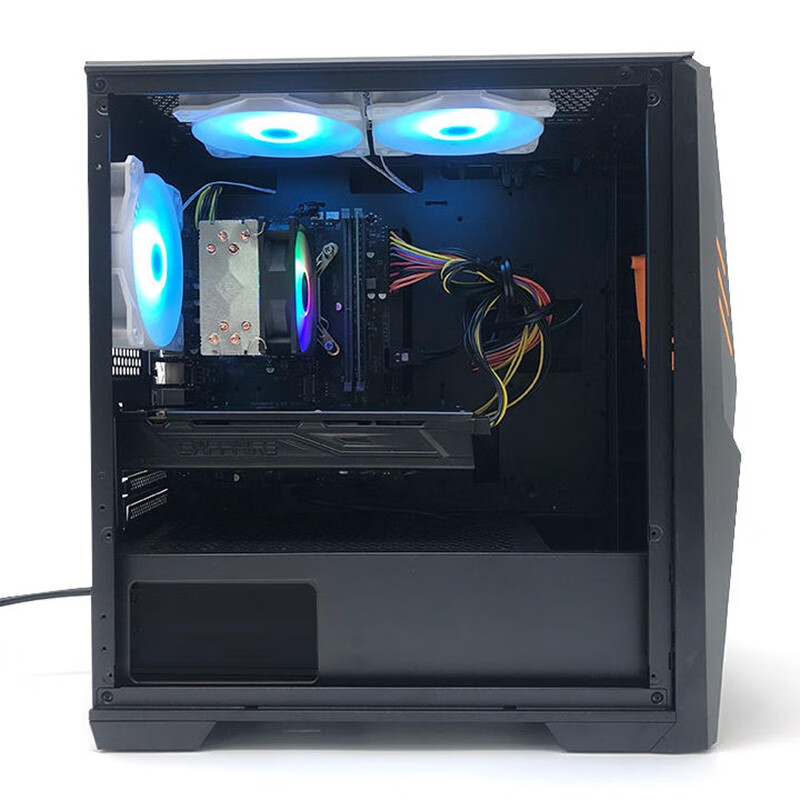 Ningmei Ruilong i5 12400F/3060/4060/6700XT e-sports game live broadcast chicken desktop assembly computer host complete machine 1 5600G/16G/512 play LOL/editing host + 24-inch brand new monitor quasi-new