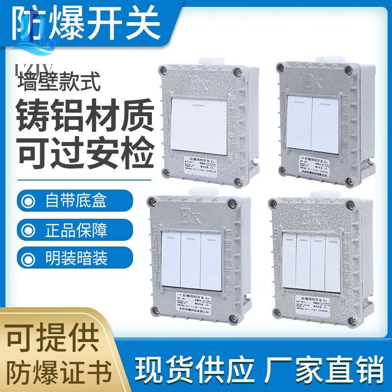 Explosion-proof wall switch explosion-proof lighting switch SW-10 waterproof and dustproof wall switch type 86 220V 380V one switch can be dual controlled