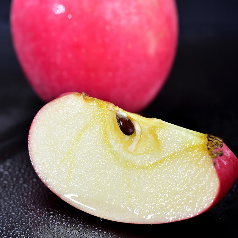 Demeiguo fresh fruit Jingning red Fuji apple 24 pieces selected gift box 10/12 catties gift box 80 mm diameter 24 pieces gift box